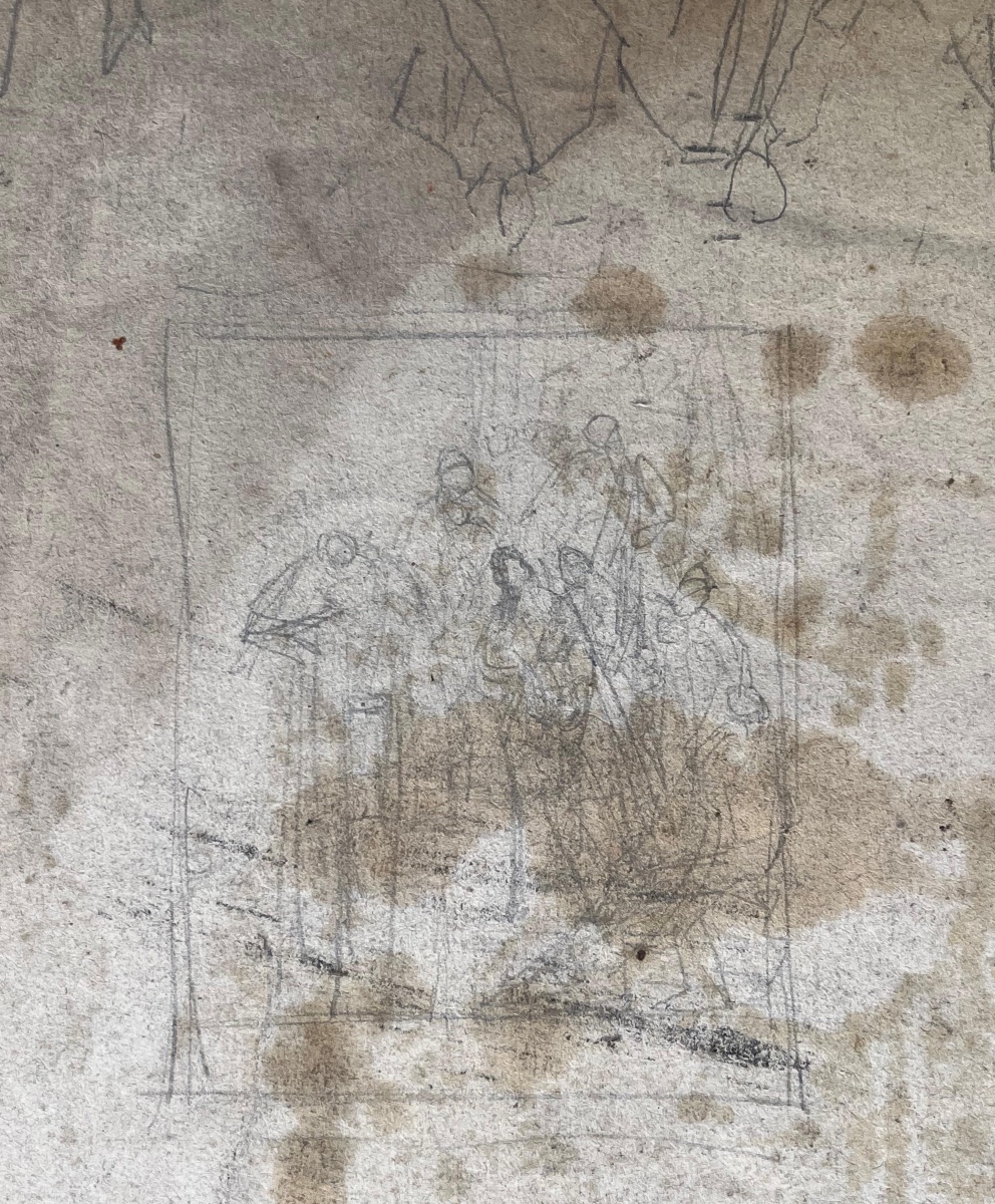 Ecce Homo. Christ devant Pilate, dessin lavis, fin XVIIIe – début XIXe siècle . -photo-2