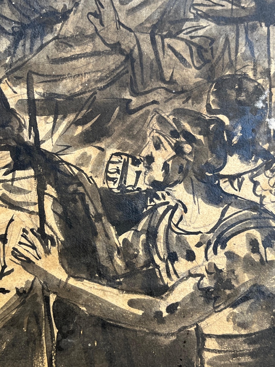Ecce Homo. Christ devant Pilate, dessin lavis, fin XVIIIe – début XIXe siècle . -photo-5