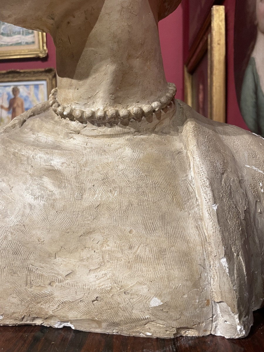 Grace Kelly Plaster Bust, Louis Botinelly, Marseille, Art Deco, 1957 Circa. H Cm50-photo-4