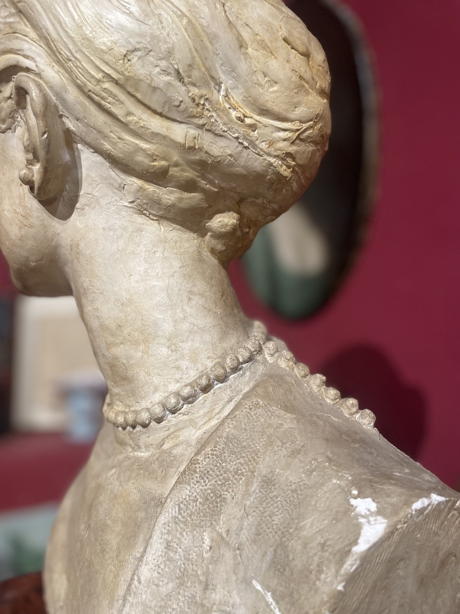 Grace Kelly Plaster Bust, Louis Botinelly, Marseille, Art Deco, 1957 Circa. H Cm50-photo-3