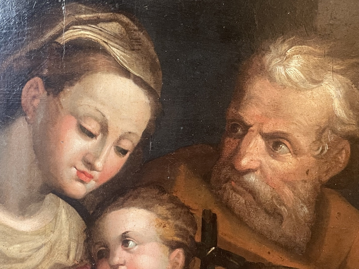 Sainte Famille avec saint Jean-Baptiste, entourage d’Orazio Samacchini, école bolonaise XVIe -photo-7