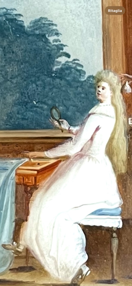 Reverse Glass Paintings With Gallant And Musical Scenes In The Taste Of Pietro Longhi Venice.-photo-4