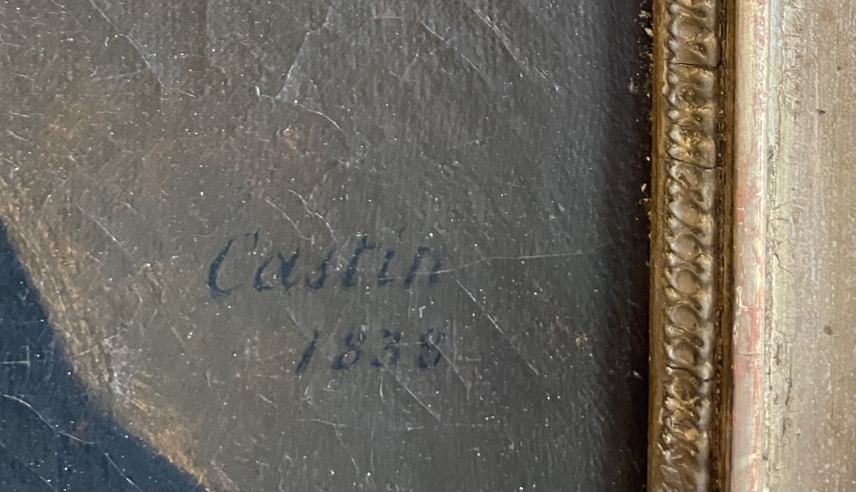 Portrait Of A Gentleman By Jean Jacques Marie Castin, Signed And Dated 1838-photo-3