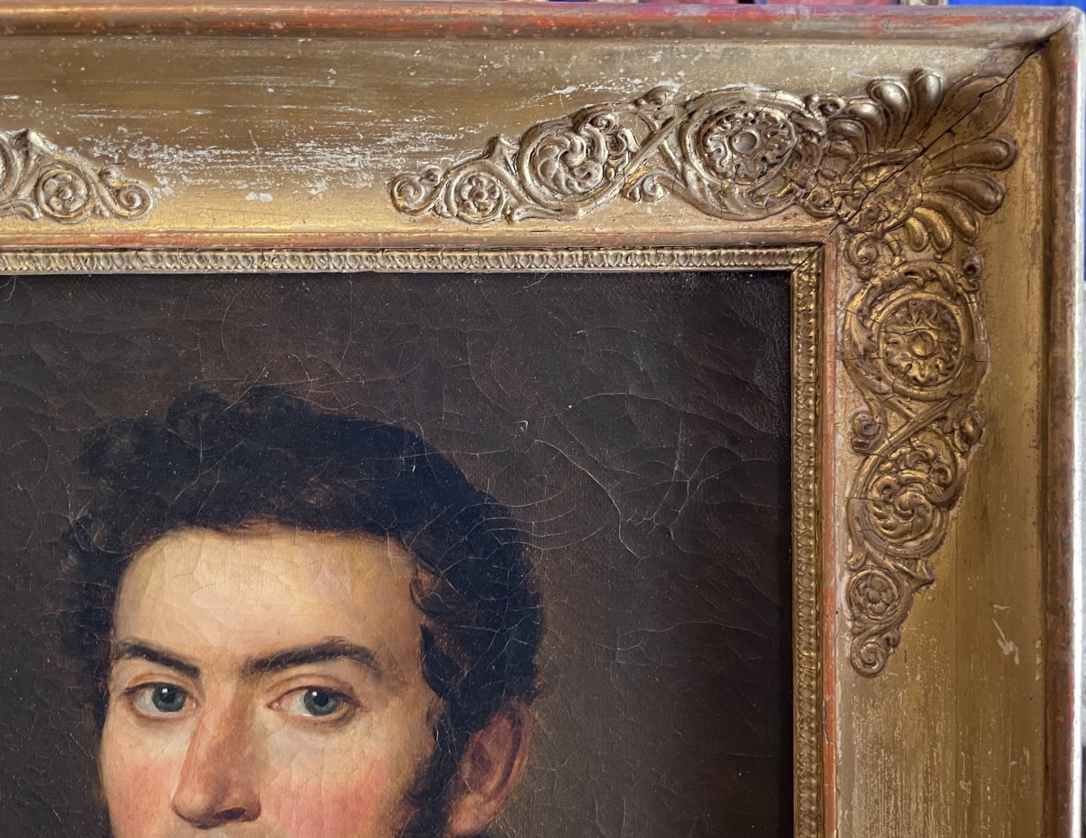 Portrait Of A Gentleman By Jean Jacques Marie Castin, Signed And Dated 1838-photo-3