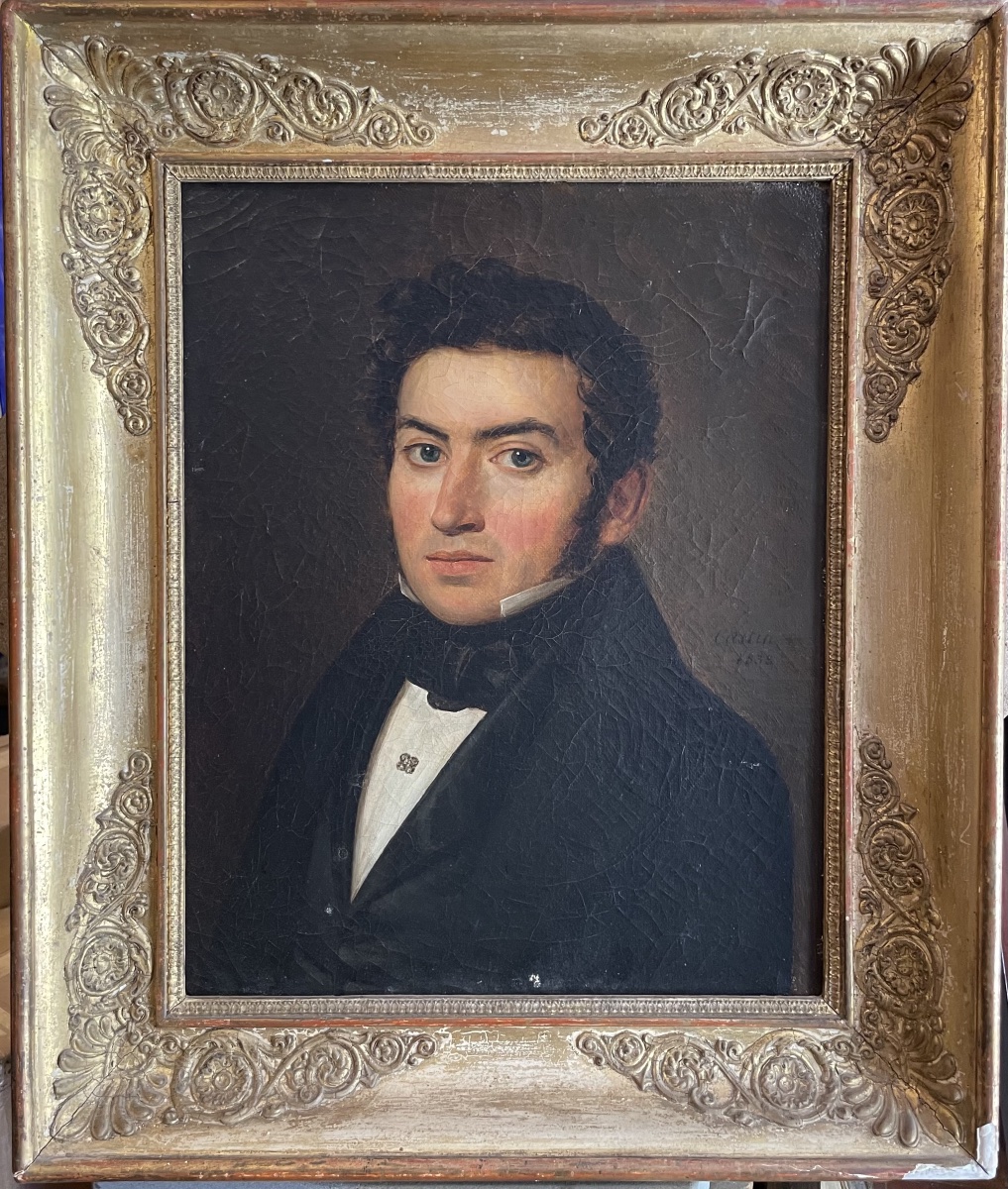 Portrait Of A Gentleman By Jean Jacques Marie Castin, Signed And Dated 1838