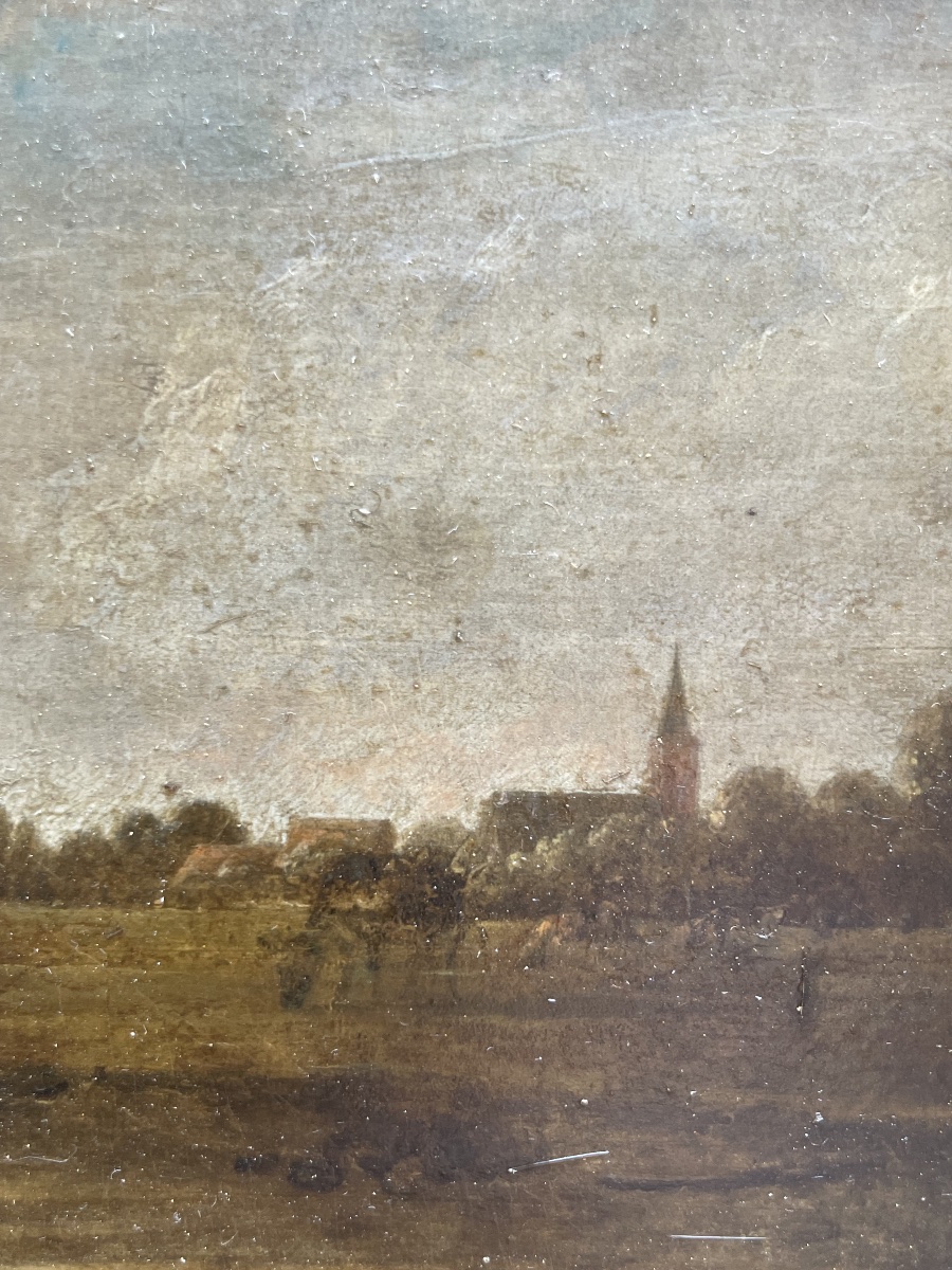 Portrait Of A Bay Horse With A Docked Tail In A Landscape  18th-century Dutch School  -photo-4