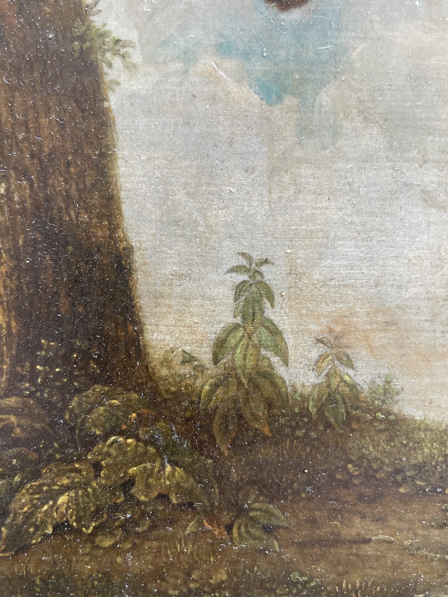 Portrait Of A Bay Horse With A Docked Tail In A Landscape  18th-century Dutch School  -photo-1