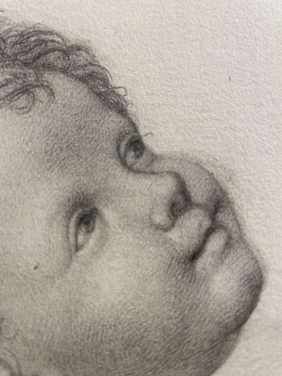 The Head Of A Little Angel, Academic Study, Florentine School, Late 18th – Early 19th Century  -photo-2