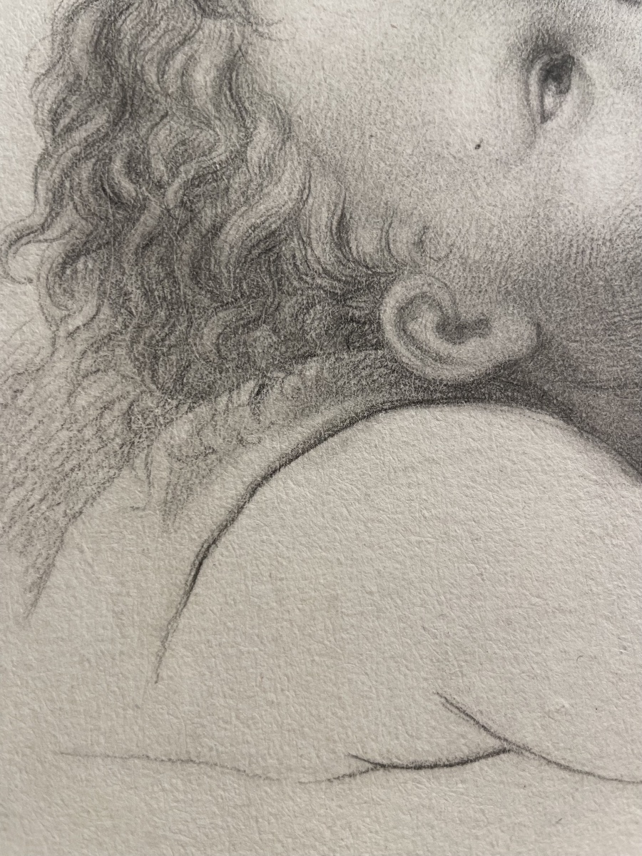 The Head Of A Little Angel, Academic Study, Florentine School, Late 18th – Early 19th Century  -photo-4