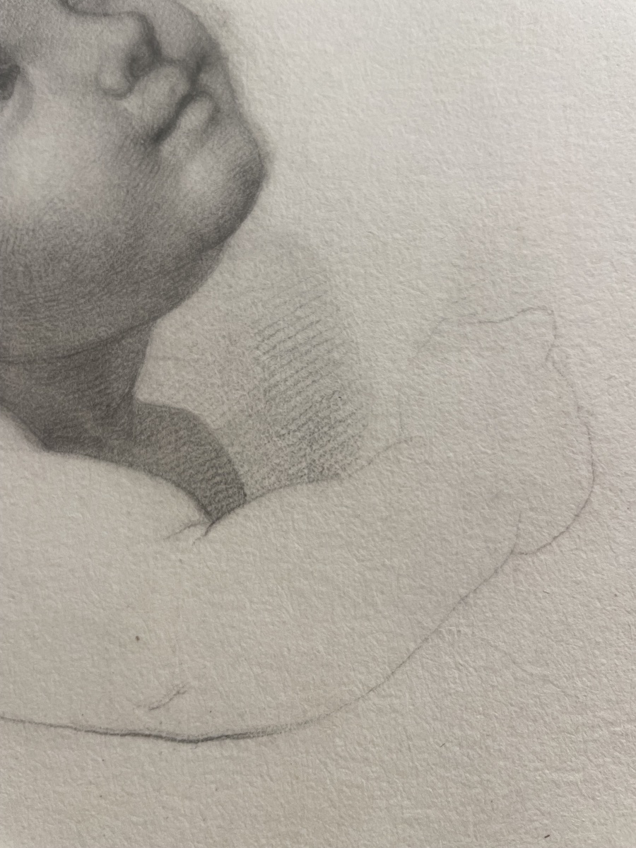 The Head Of A Little Angel, Academic Study, Florentine School, Late 18th – Early 19th Century  -photo-4