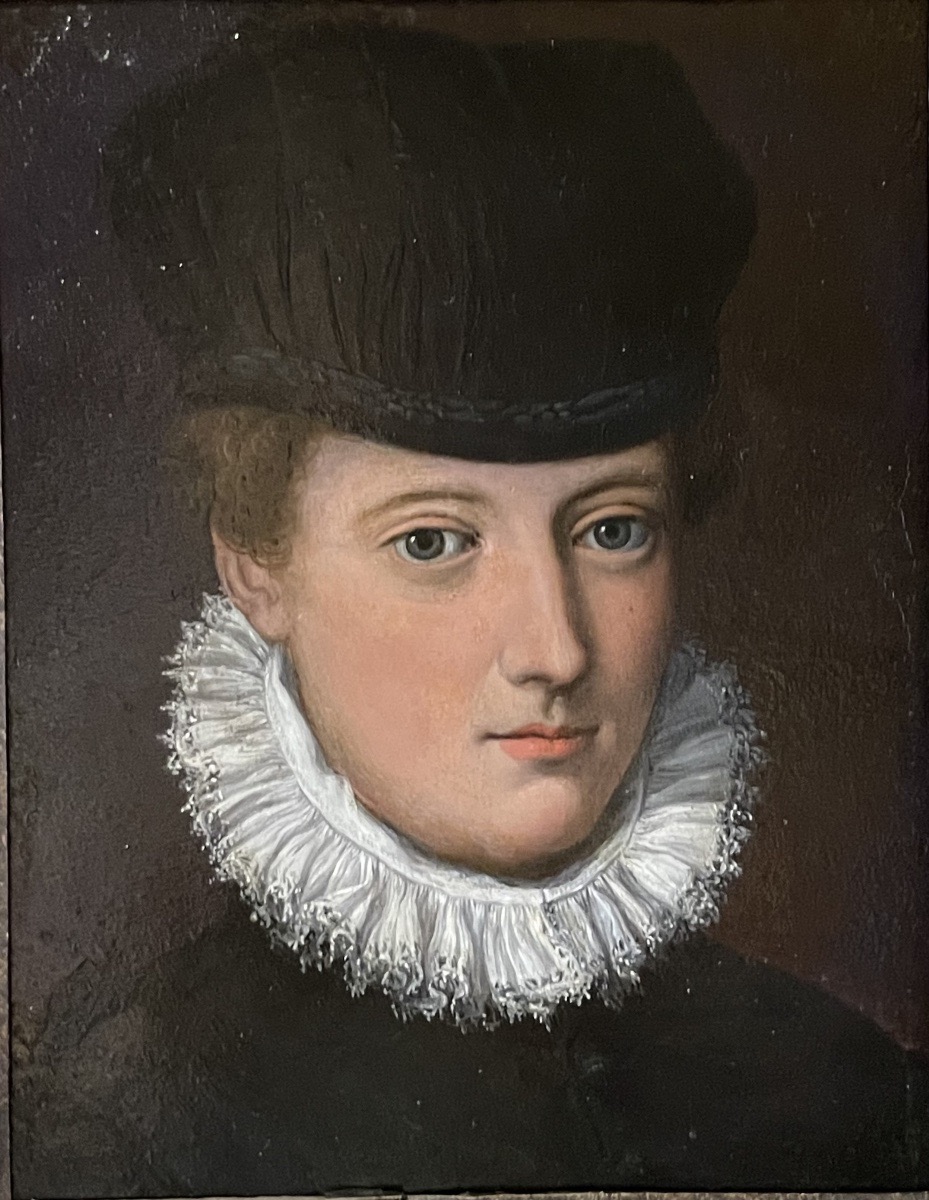 Portrait de dame au chapeau de velours noir. Atelier d’Alessandro Allori. XVIe siècle.-photo-8