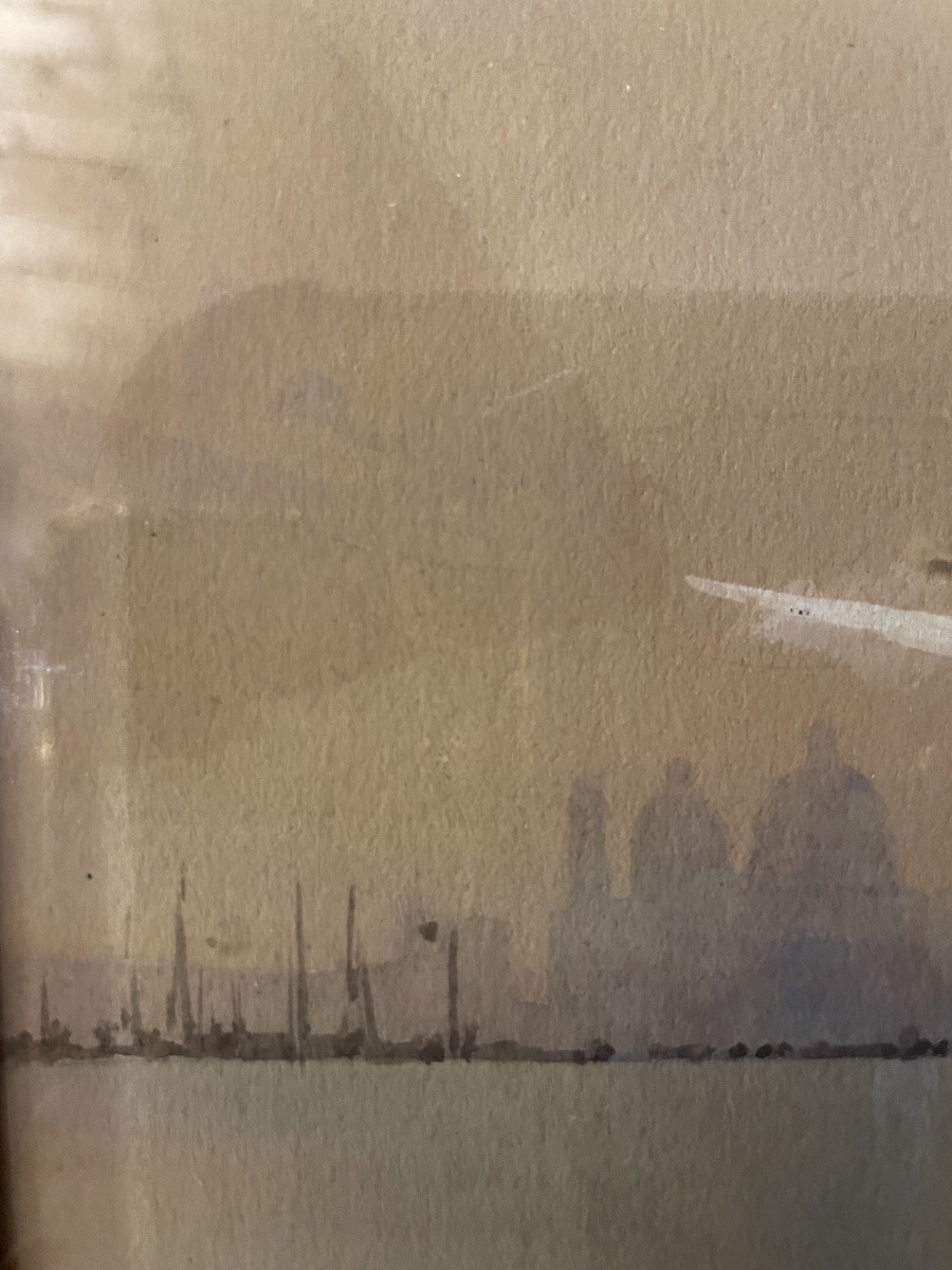 Gino Scalatelli (1876-1943?) View Of Venice From The Giudecca With Bragozzi Under Lug Sails -photo-7