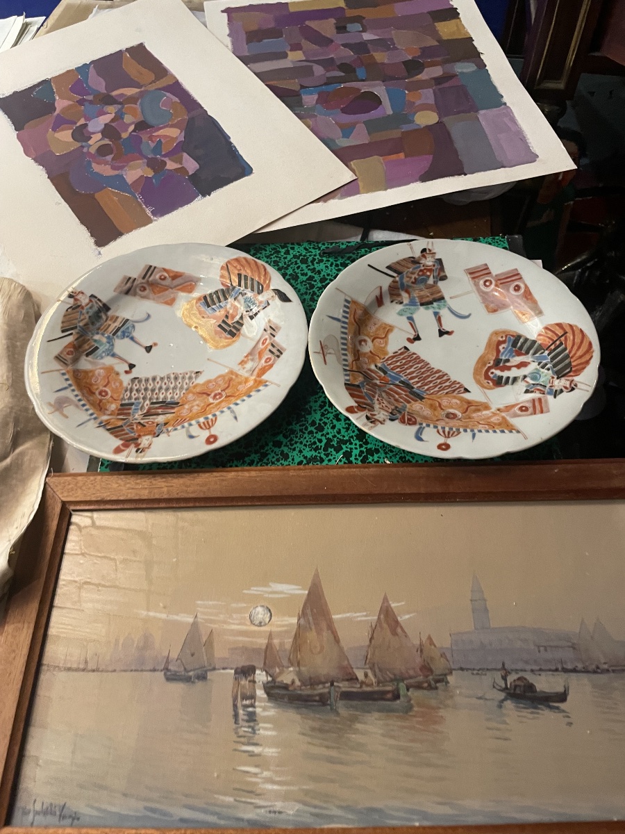 Gino Scalatelli (1876-1943?) View Of Venice From The Giudecca With Bragozzi Under Lug Sails -photo-8