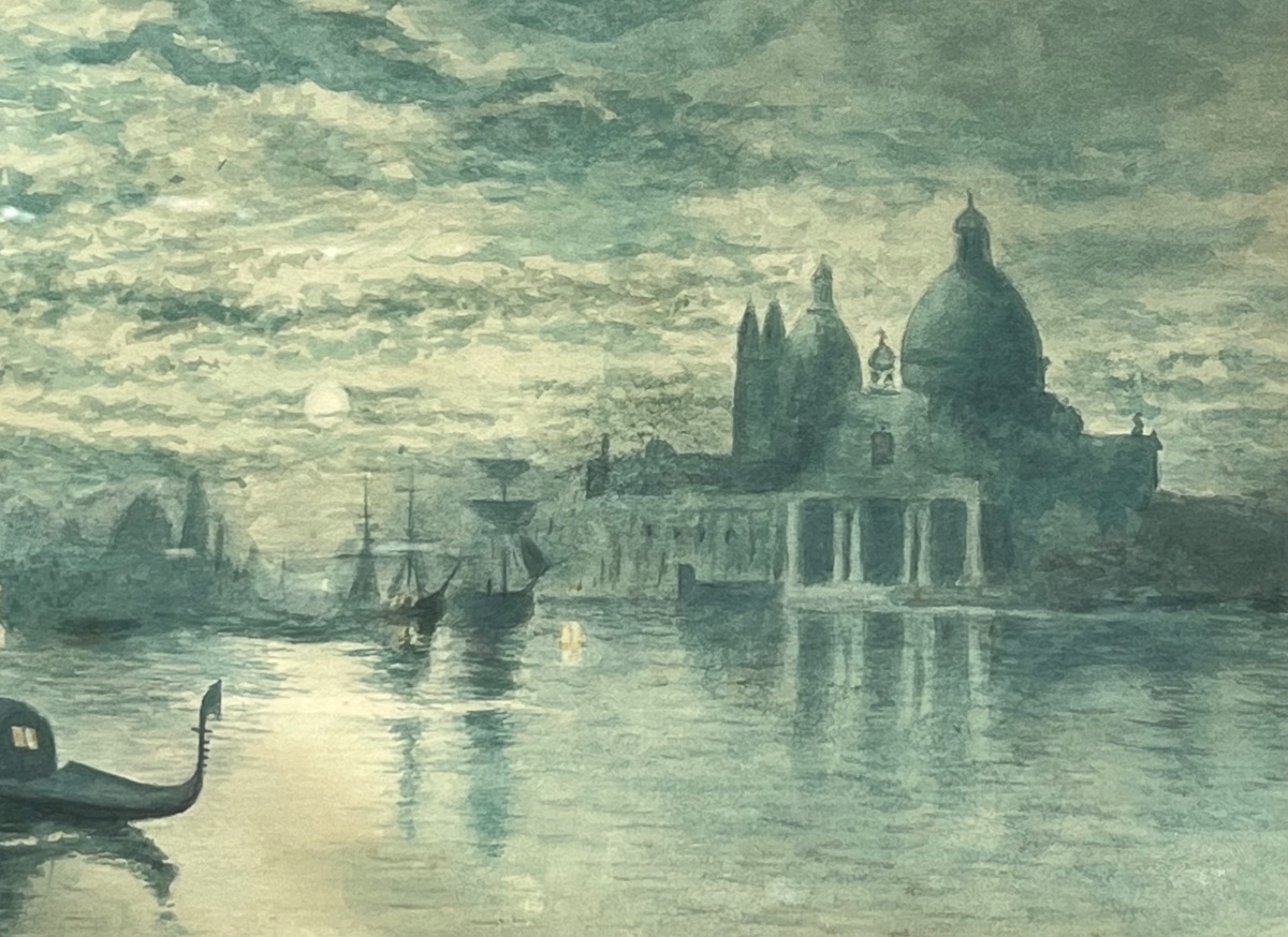 Venice, View Of The Lagoon With Santa Maria Della Salute And Sailing Ships, Pierre Leconte (1894–1946)-photo-3