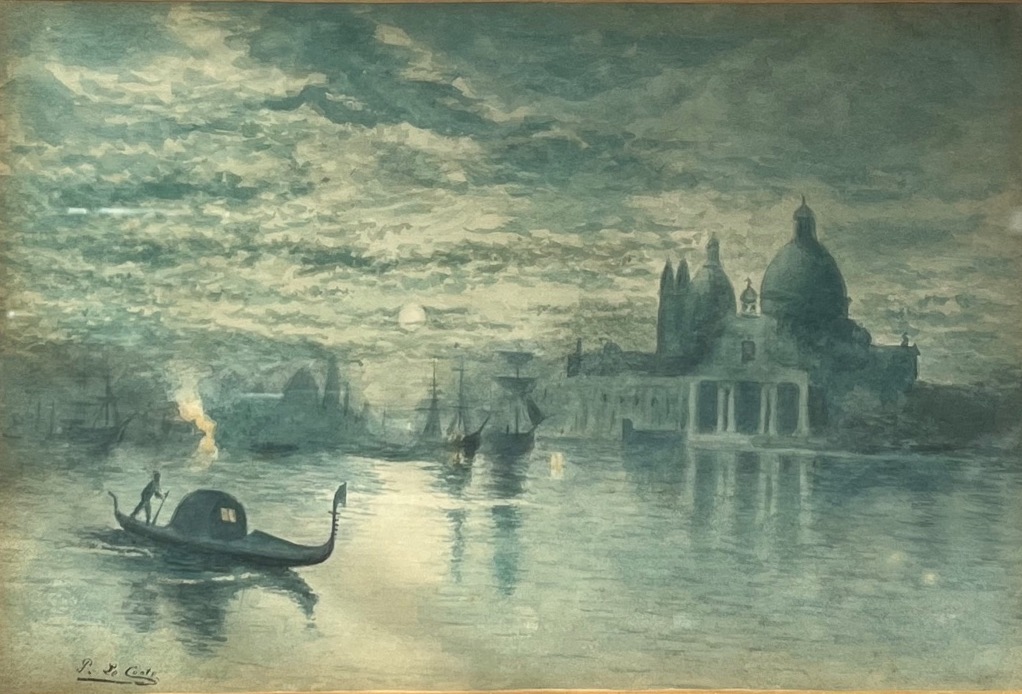 Venice, View Of The Lagoon With Santa Maria Della Salute And Sailing Ships, Pierre Leconte (1894–1946)