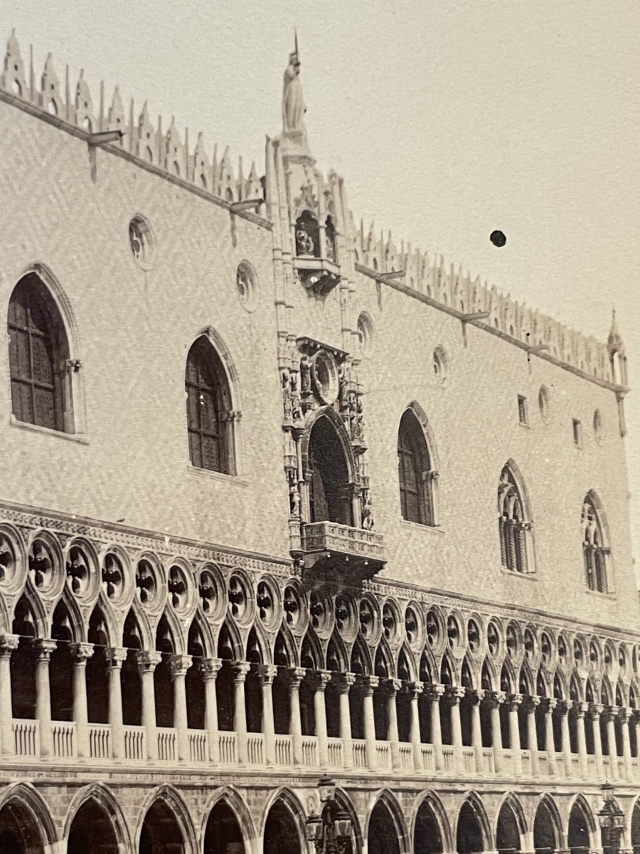 Venice, Doge’s Palace — Albumen Photograph By P. Salviati, Piazzetta San Marco, C. 1880-photo-3