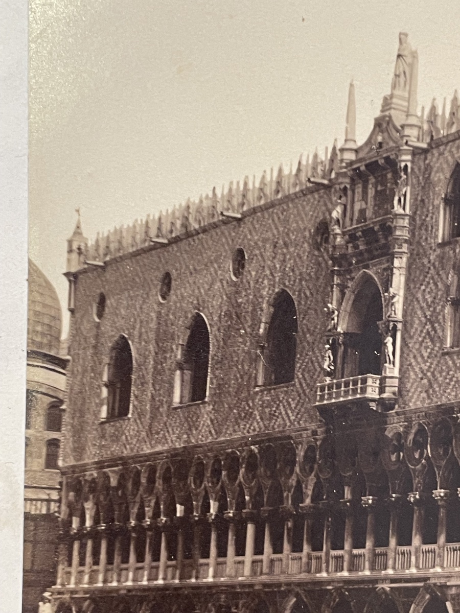 Venice, Doge’s Palace — Albumen Photograph By P. Salviati, Piazzetta San Marco, C. 1880-photo-3