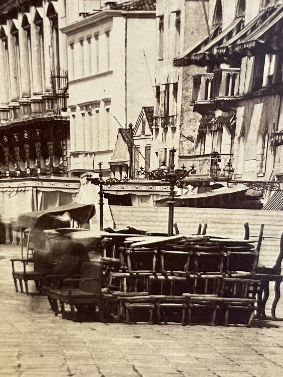 Venise, Hôtel Danieli et Riva degli Schiavoni – Grande photographie d’époque, vers 1890-1905 -photo-2