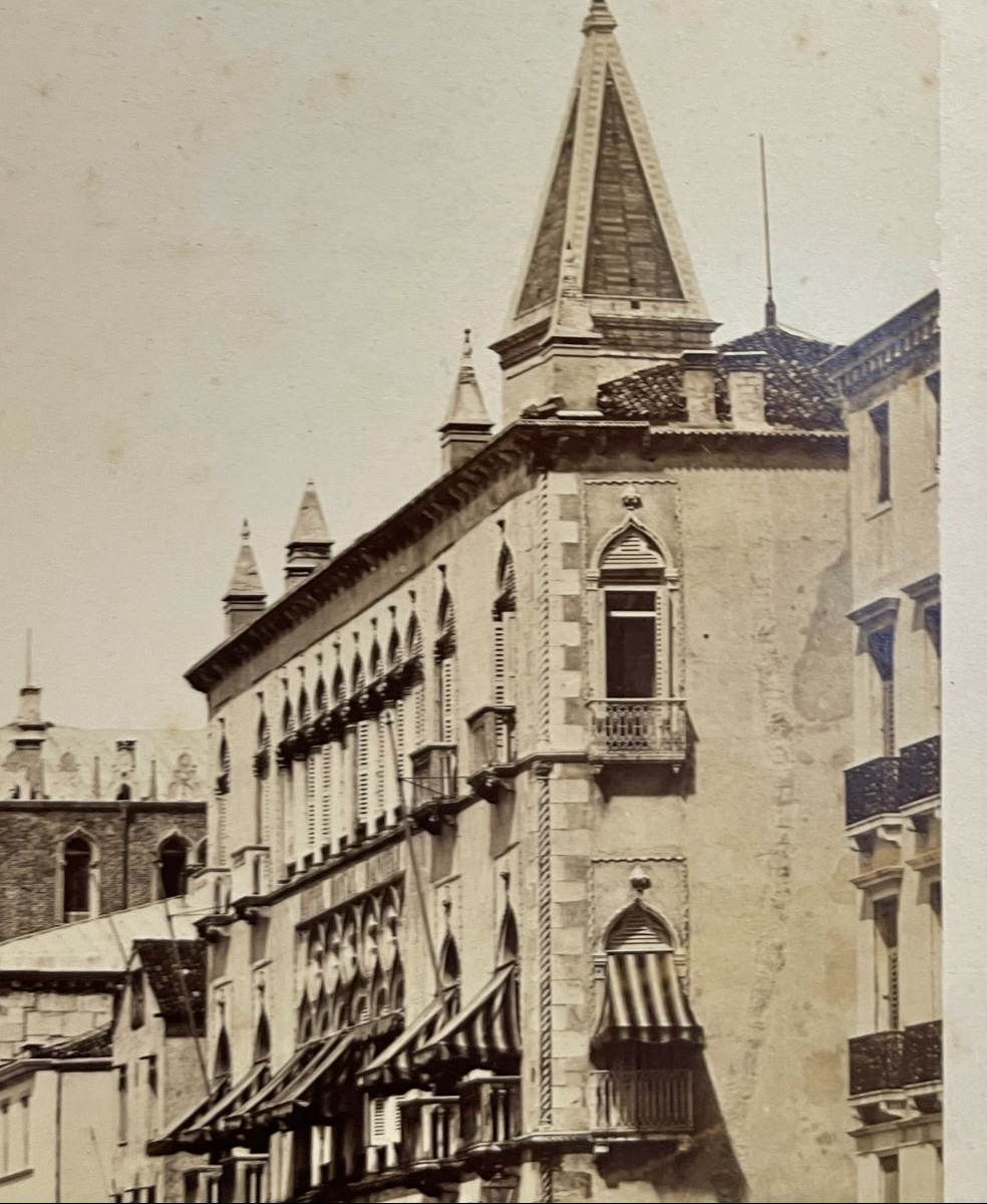 Venise, Hôtel Danieli et Riva degli Schiavoni – Grande photographie d’époque, vers 1890-1905 -photo-4