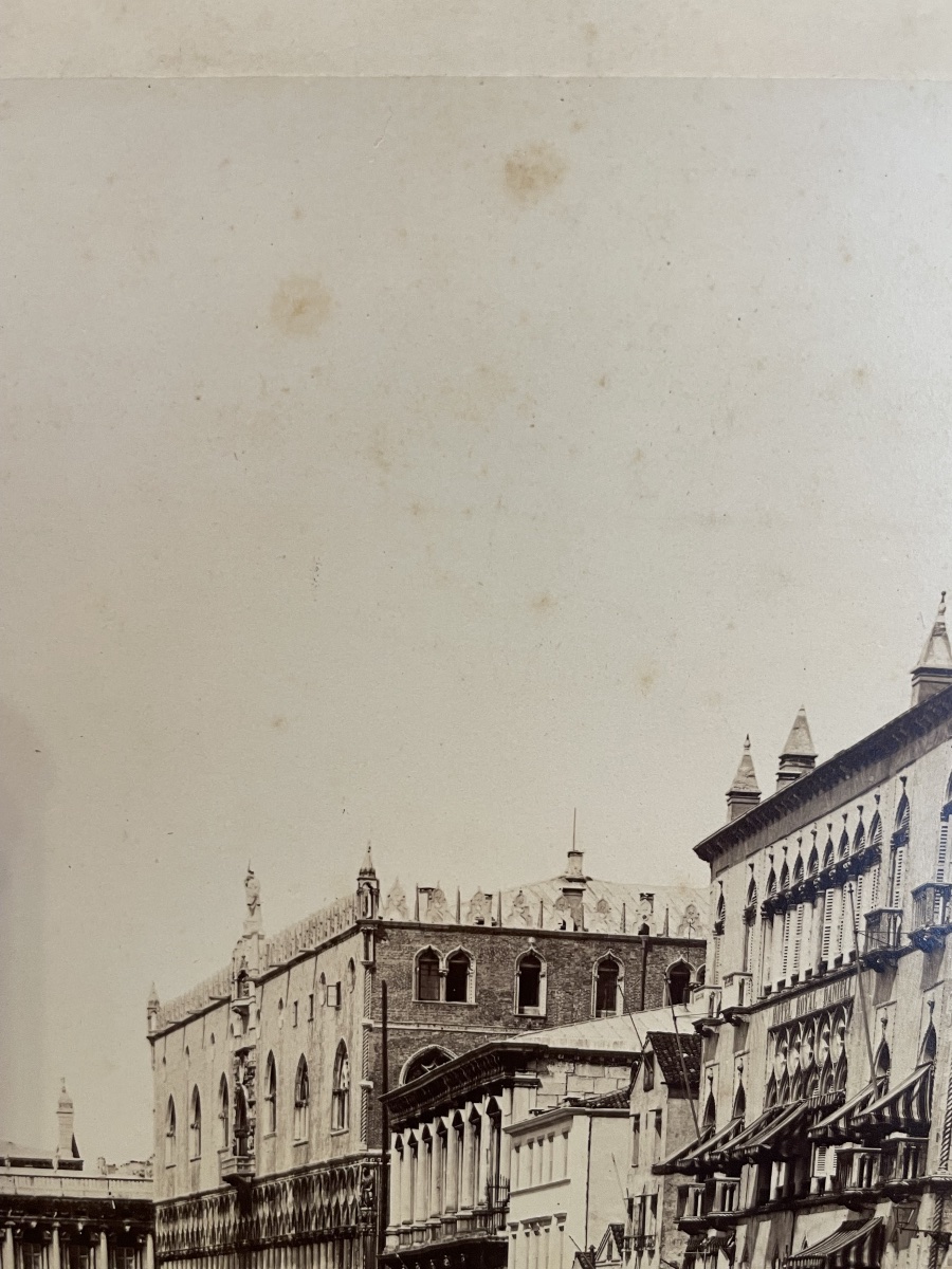 Venise, Hôtel Danieli et Riva degli Schiavoni – Grande photographie d’époque, vers 1890-1905 -photo-5
