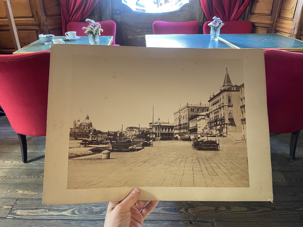 Venise, Hôtel Danieli et Riva degli Schiavoni – Grande photographie d’époque, vers 1890-1905 -photo-7