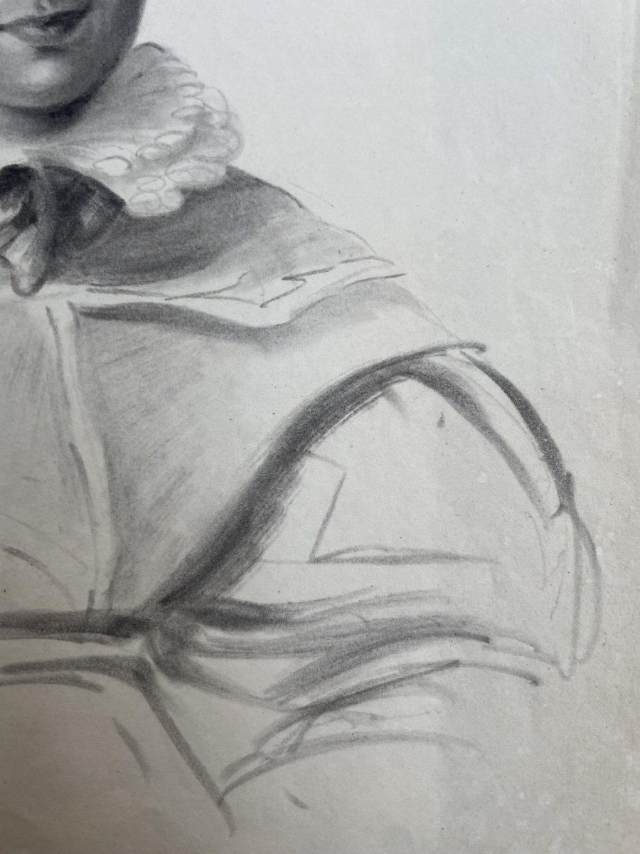 Portrait féminin au col à double volant, école italienne, vers 1830-1840 -photo-2