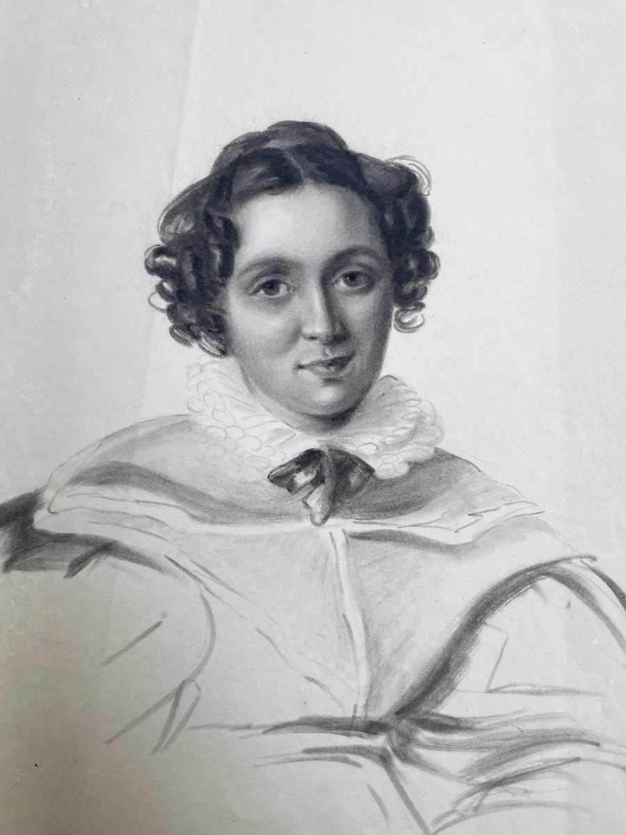 Portrait féminin au col à double volant, école italienne, vers 1830-1840 