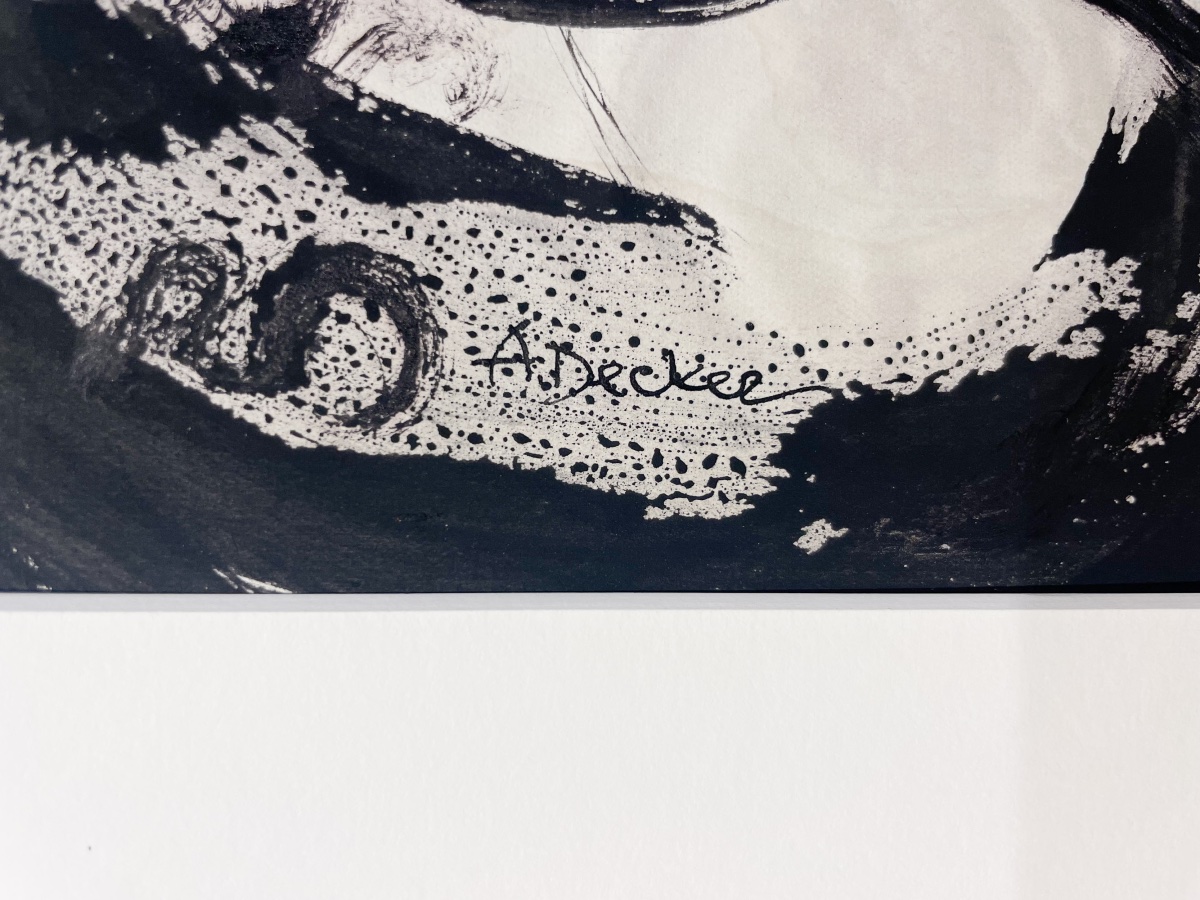 Anja Decker (1908–1995)  Abstract Composition, German Art Informel, Circa 1950-60-photo-1