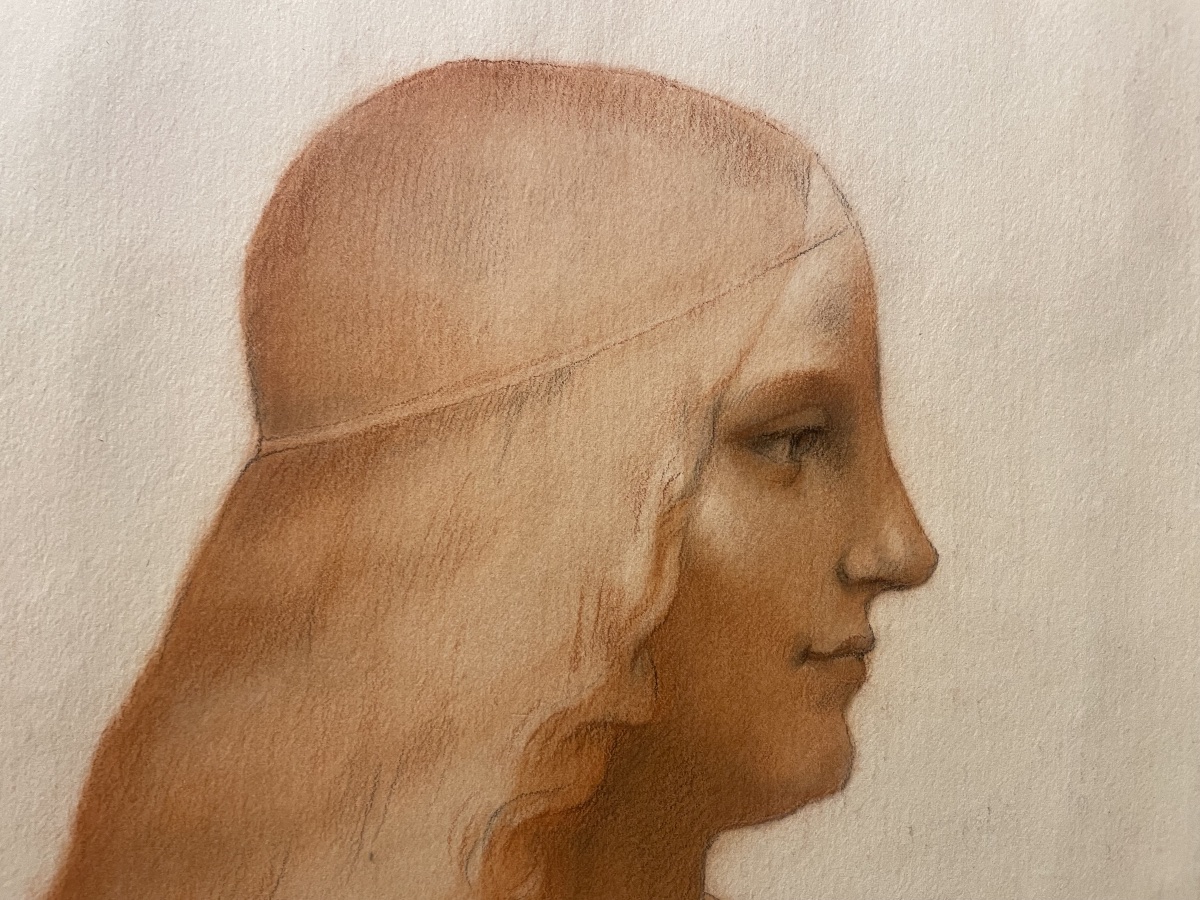 Academic Study After Leonardo Da Vinci’s Portrait Of Isabella D’este, Circa 1870  -photo-2
