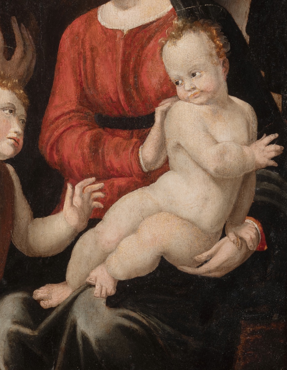 Sainte Famille avec saint Jean-Baptiste enfant – École bolonaise, seconde moitié du XVIe siècle-photo-3