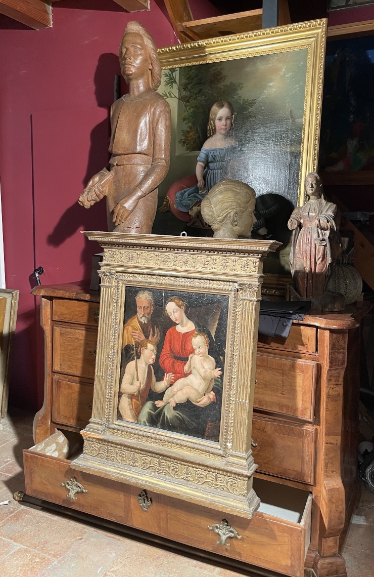Sainte Famille avec saint Jean-Baptiste enfant – École bolonaise, seconde moitié du XVIe siècle-photo-1