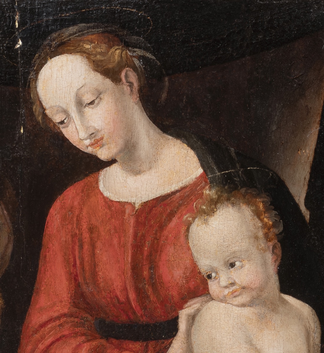 Sainte Famille avec saint Jean-Baptiste enfant – École bolonaise, seconde moitié du XVIe siècle-photo-2