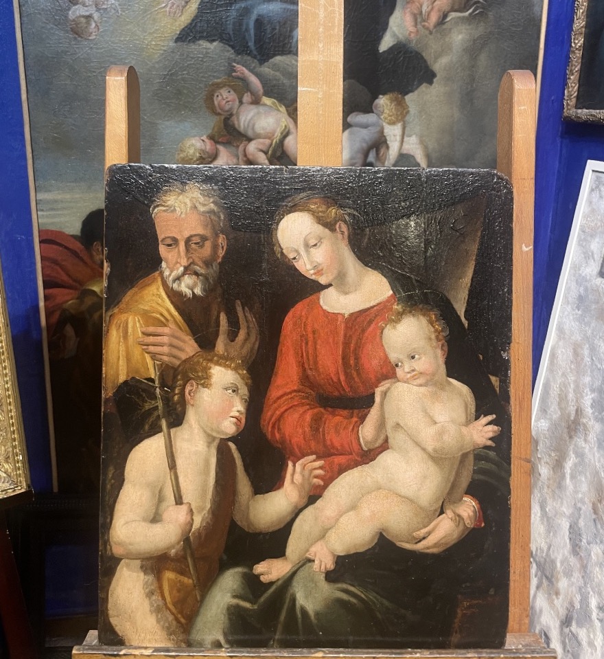 Sainte Famille avec saint Jean-Baptiste enfant – École bolonaise, seconde moitié du XVIe siècle-photo-6