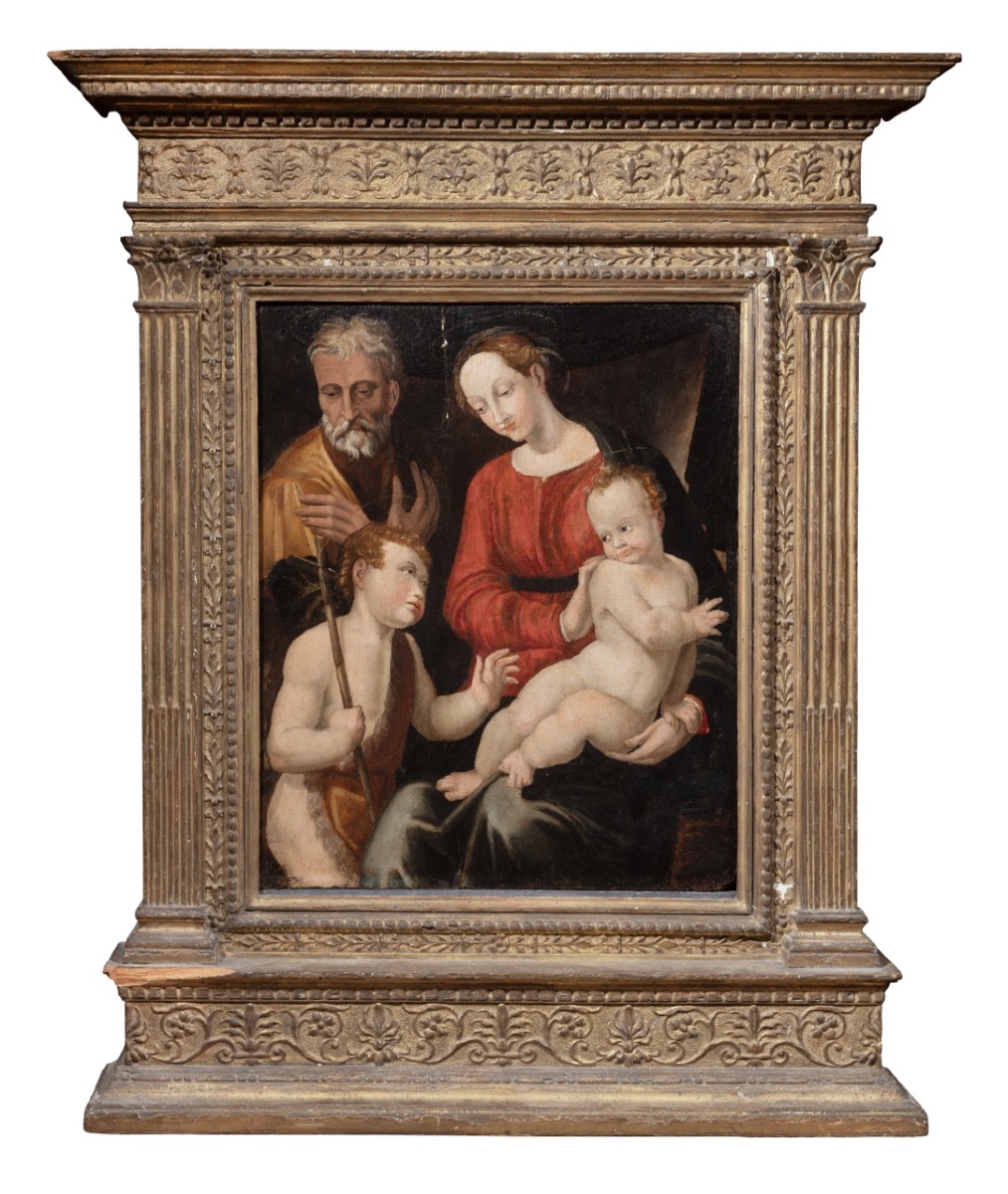 Sainte Famille avec saint Jean-Baptiste enfant – École bolonaise, seconde moitié du XVIe siècle