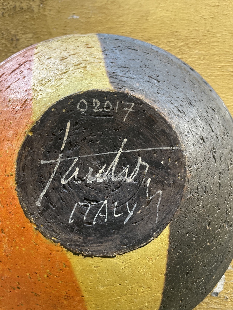 Marcello Fantoni, Polychrome Ceramic Bowl Signed “fantoni Italy,” Model 920/7  -photo-4