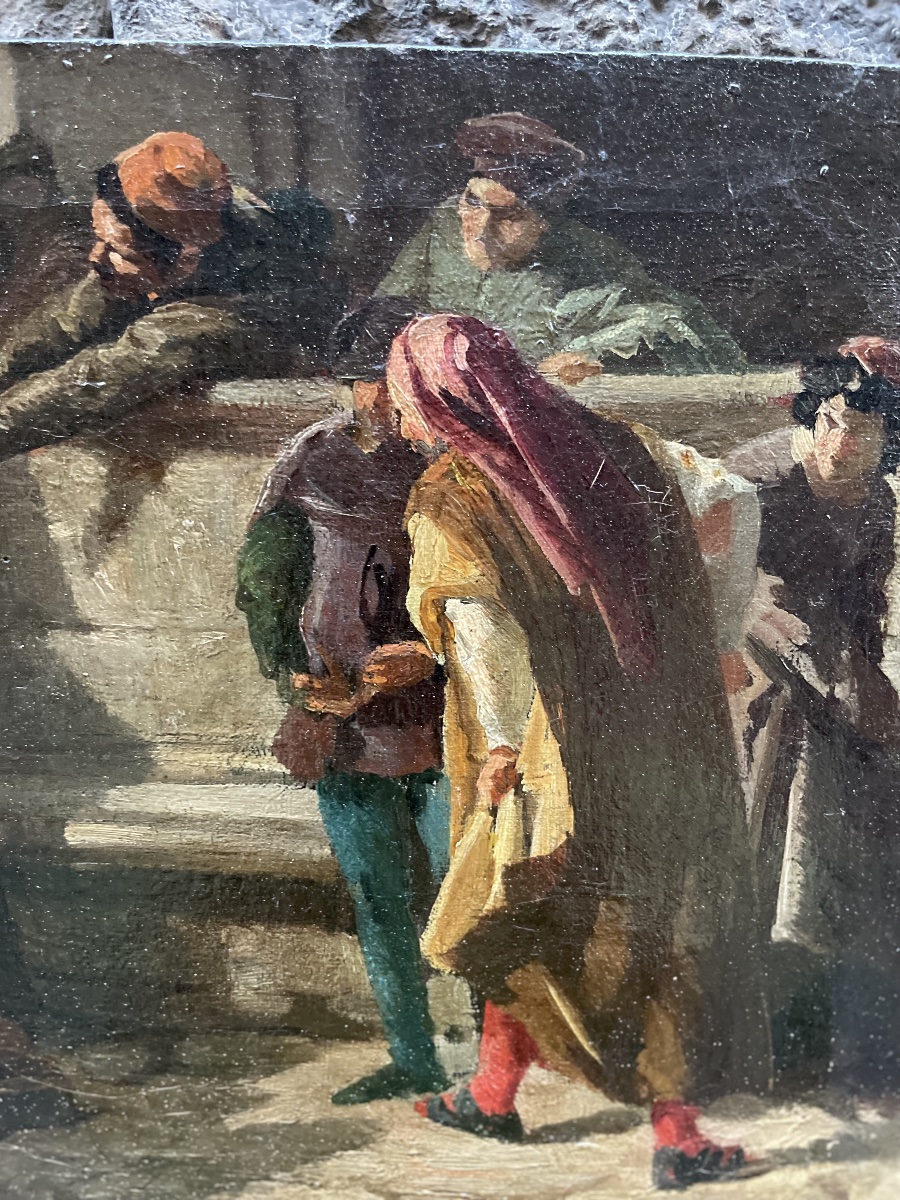 Tancrède Raffaello (1837–v. 1916), esquisse pour un épisode médiéval inspiré de Dante. Ca.1868 -photo-2