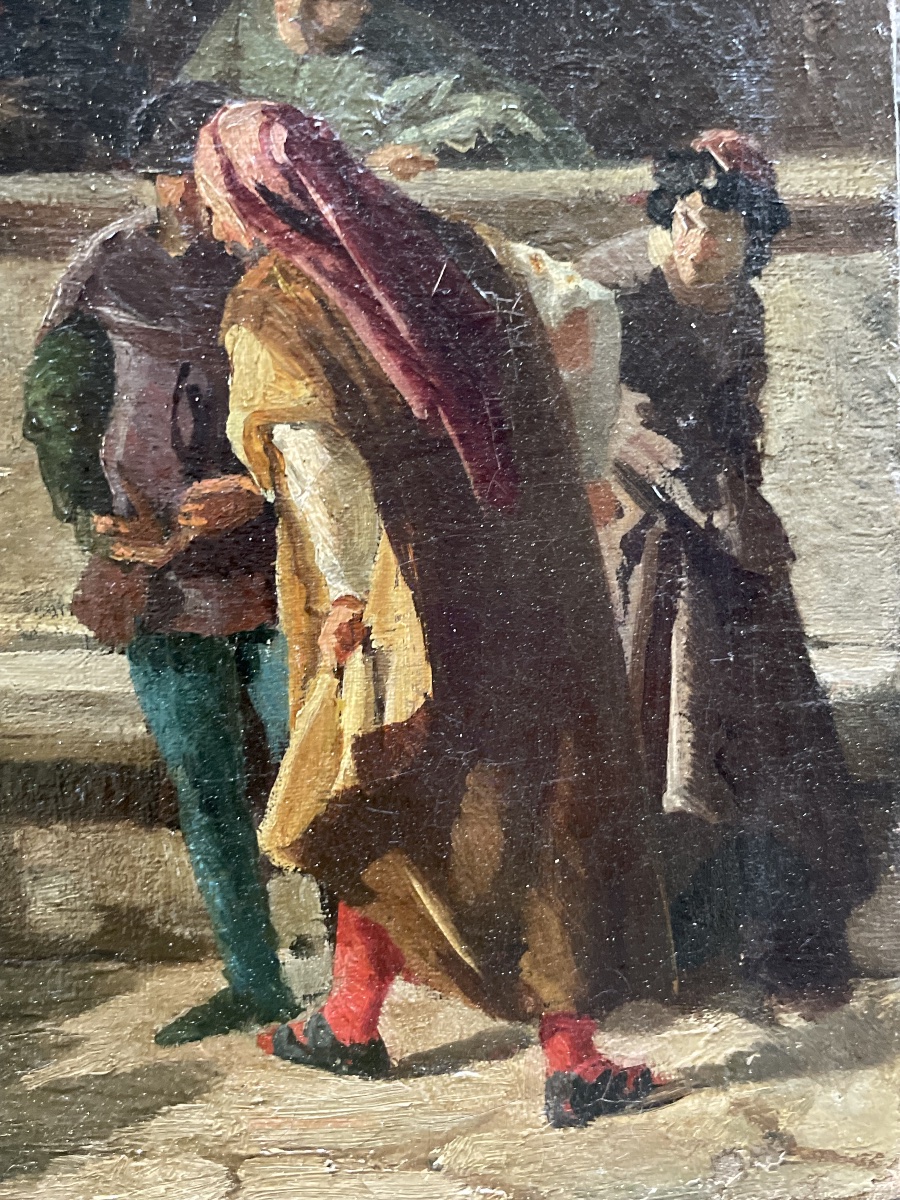 Tancrède Raffaello (1837–v. 1916), esquisse pour un épisode médiéval inspiré de Dante. Ca.1868 -photo-2