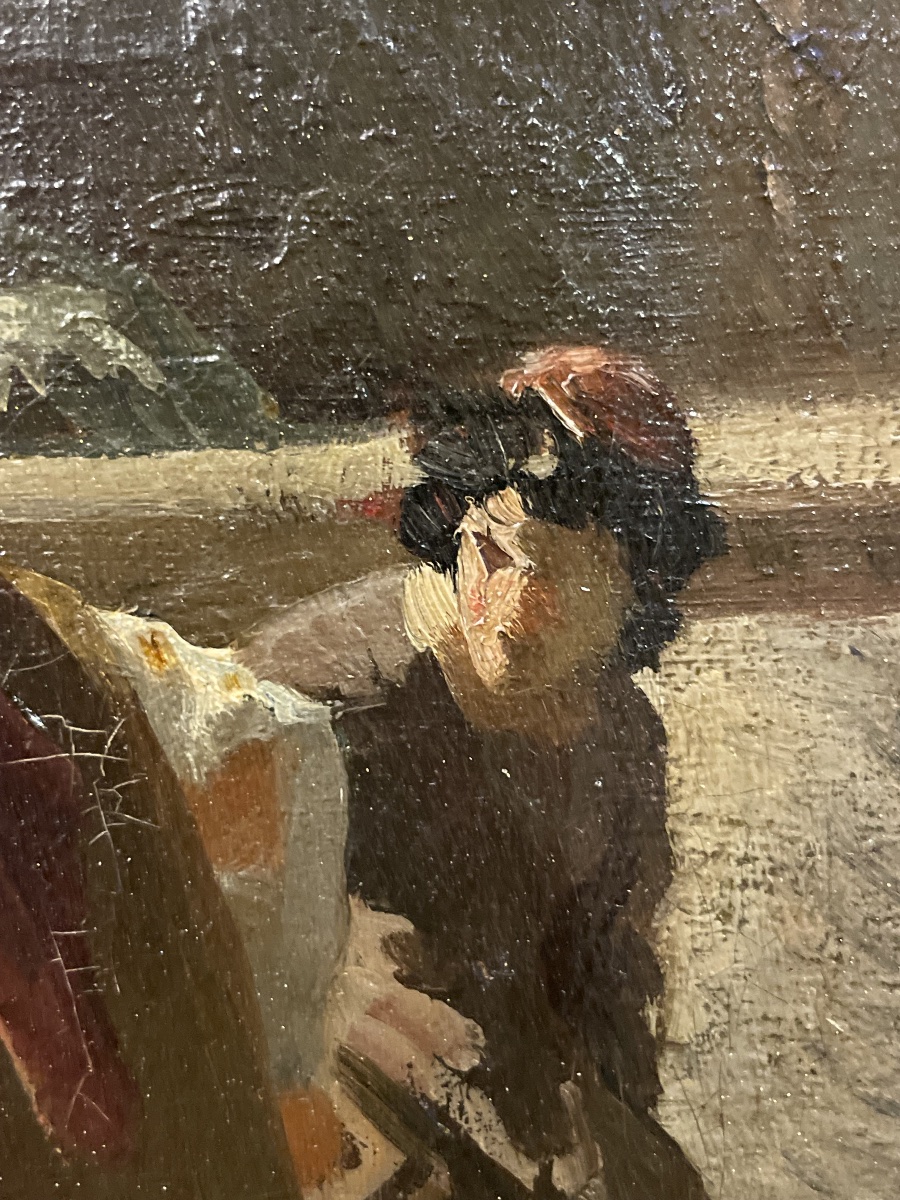 Tancrède Raffaello (1837–v. 1916), esquisse pour un épisode médiéval inspiré de Dante. Ca.1868 -photo-8