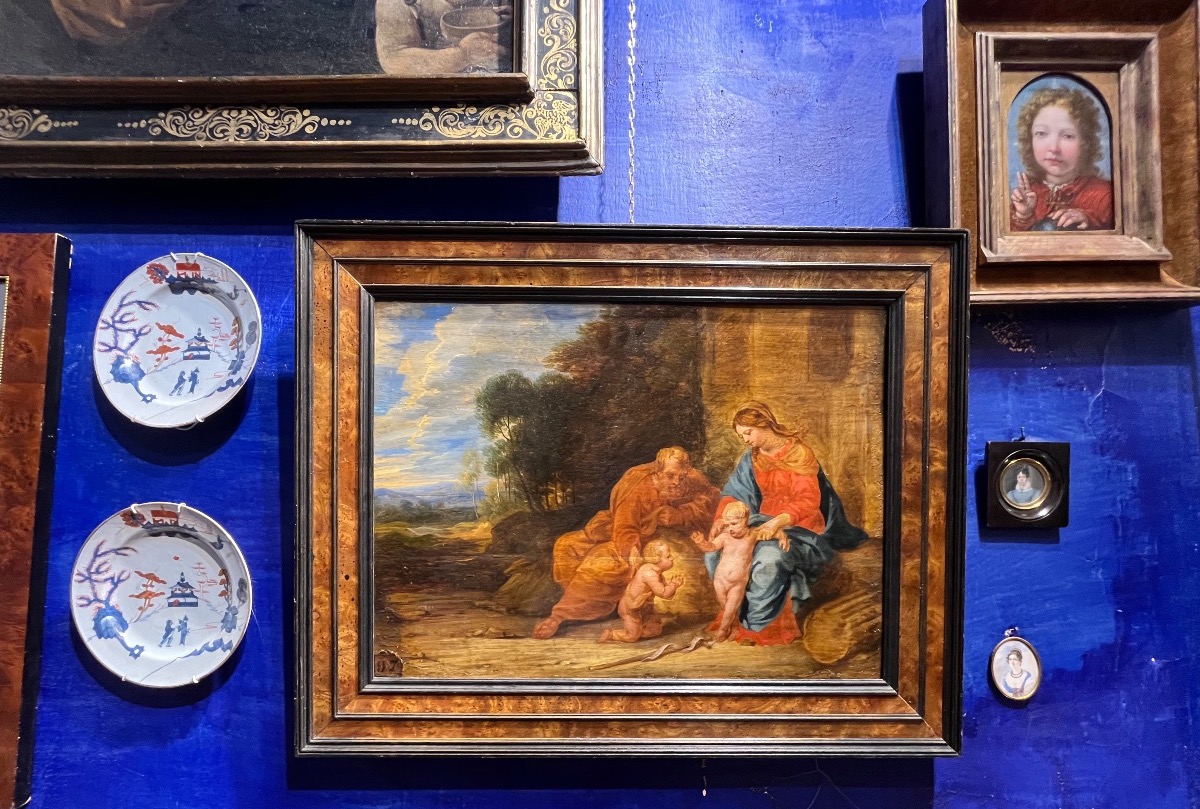 Sainte Famille avec saint Jean-Baptiste dans un paysage boisé – École flamande, Bruxelles-photo-6