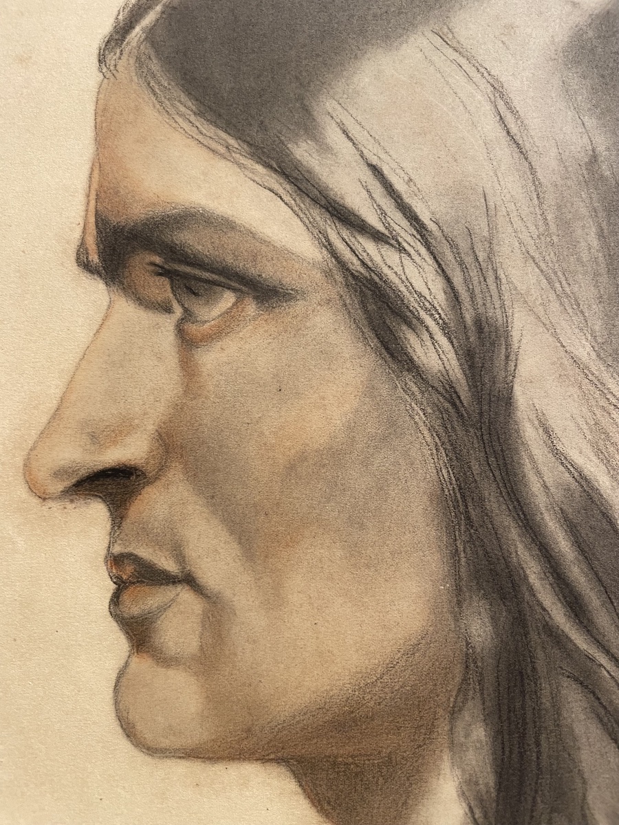 Academic Study – Presumed Portrait Of Franz Liszt (?), Italian School, Circa 1870  -photo-4