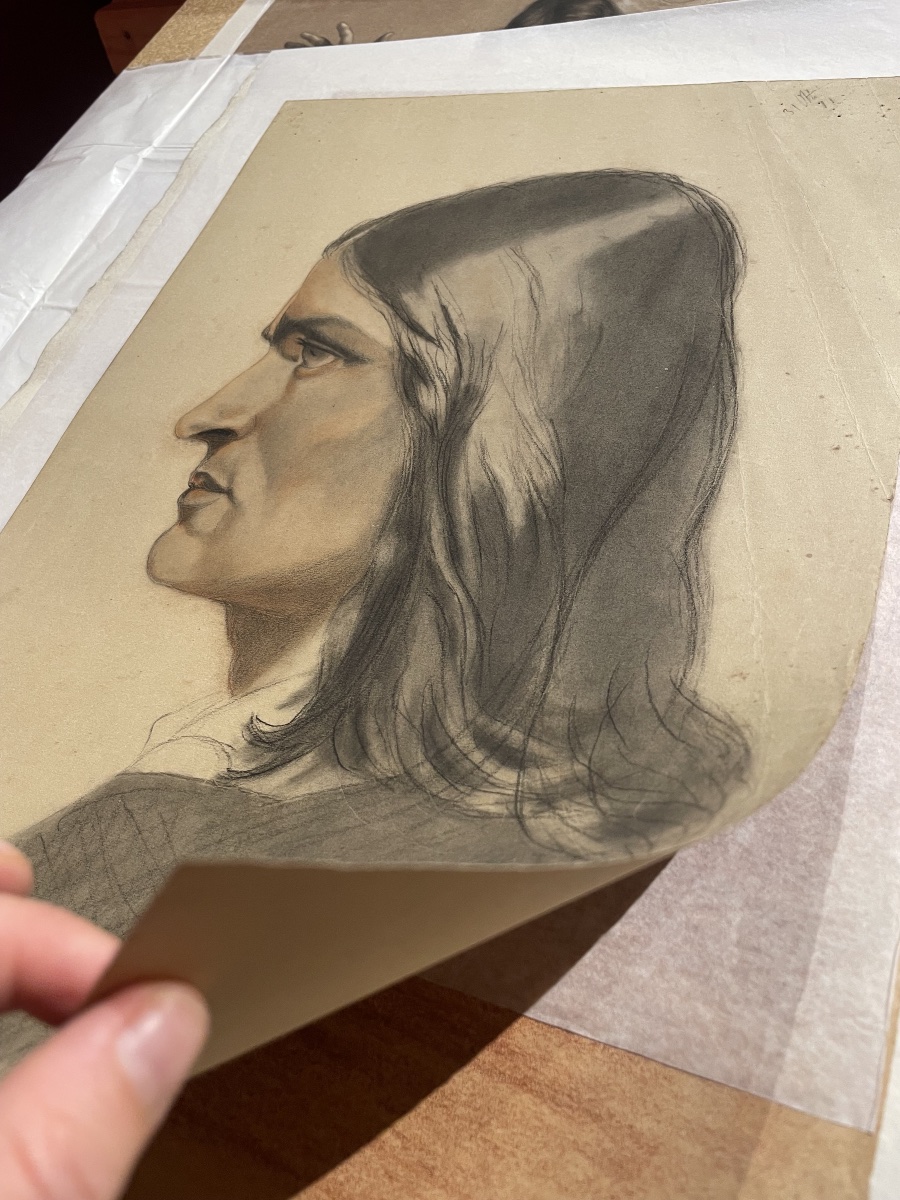 Academic Study – Presumed Portrait Of Franz Liszt (?), Italian School, Circa 1870  -photo-5