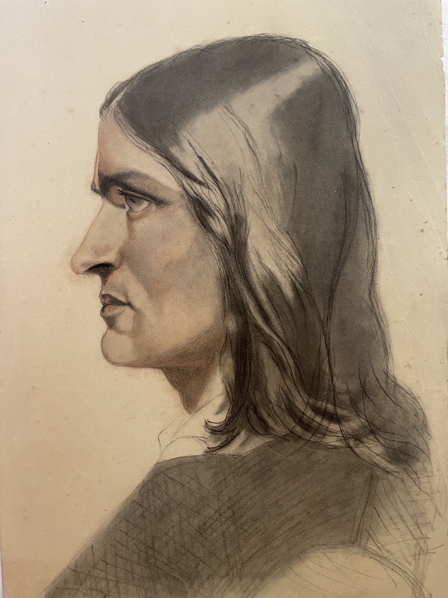 Academic Study – Presumed Portrait Of Franz Liszt (?), Italian School, Circa 1870  