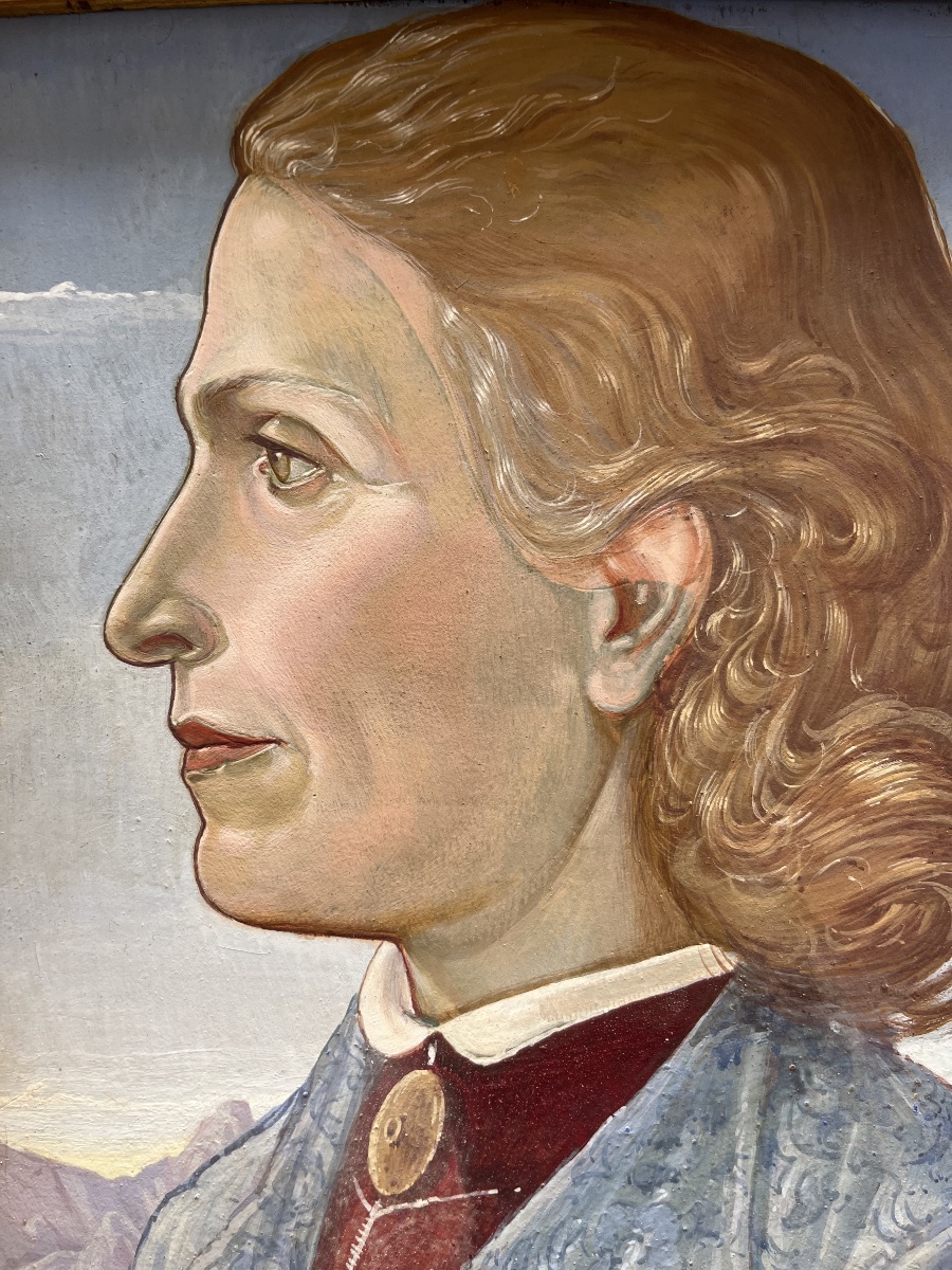 Épouse du faussaire siennois Icilio Joni, portrait par son fils Fiorenzo, daté de 1942-photo-1