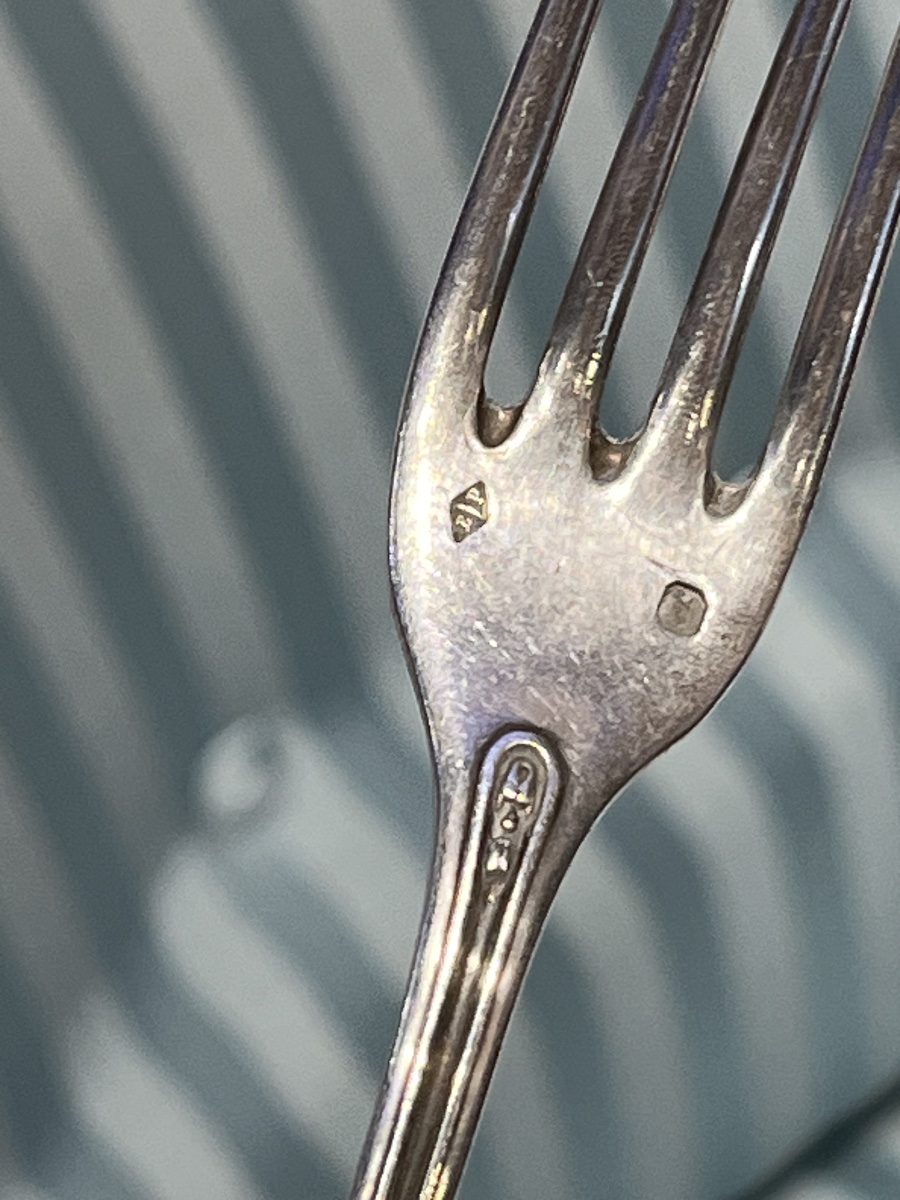 Six Puiforcat Sterling Silver Forks, Armorial, France, C. 1890  -photo-7
