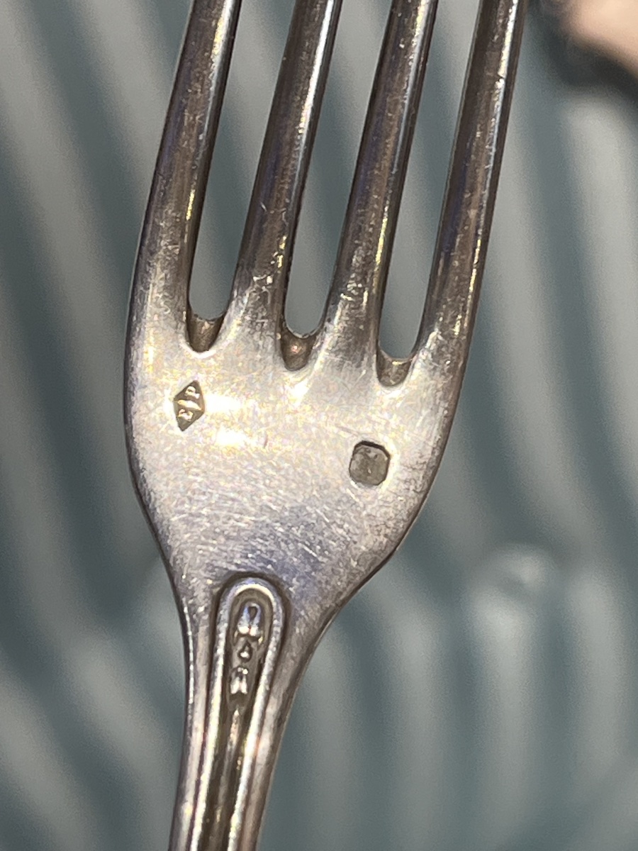 Six Puiforcat Sterling Silver Forks, Armorial, France, C. 1890  -photo-8