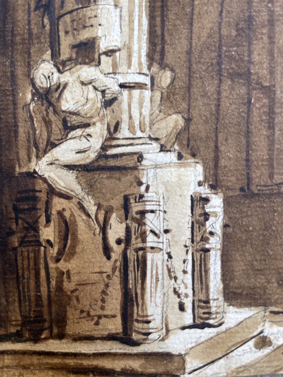 Scénographie architecturale au monument à trophées, Maure prisonnier et lions. Ent. Fontanesi-photo-2
