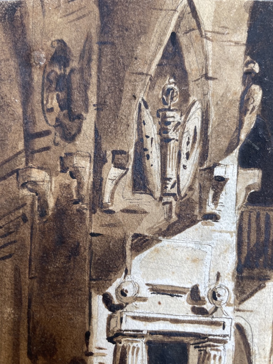 Scénographie architecturale au monument à trophées, Maure prisonnier et lions. Ent. Fontanesi-photo-7