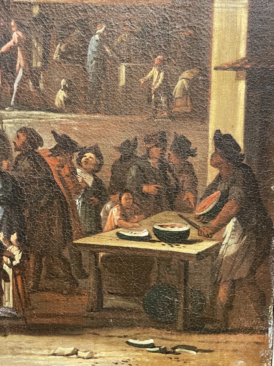 Charlatan With Snakes In A Roman Square, Bamboccianti, 17th Century  -photo-4