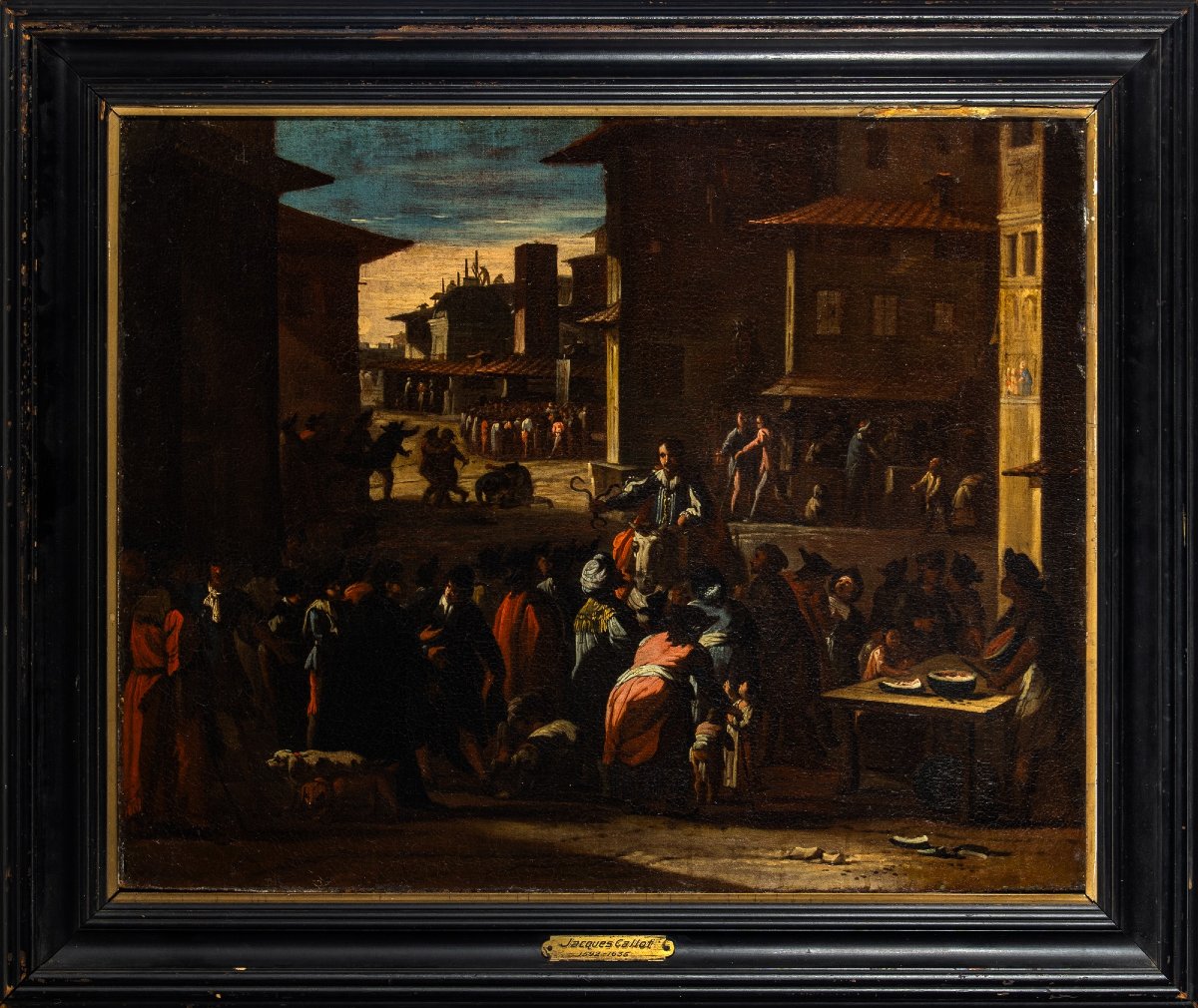 Charlatan With Snakes In A Roman Square, Bamboccianti, 17th Century  -photo-2