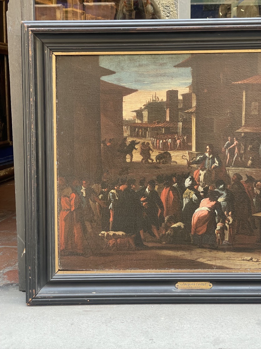 Charlatan With Snakes In A Roman Square, Bamboccianti, 17th Century  -photo-6